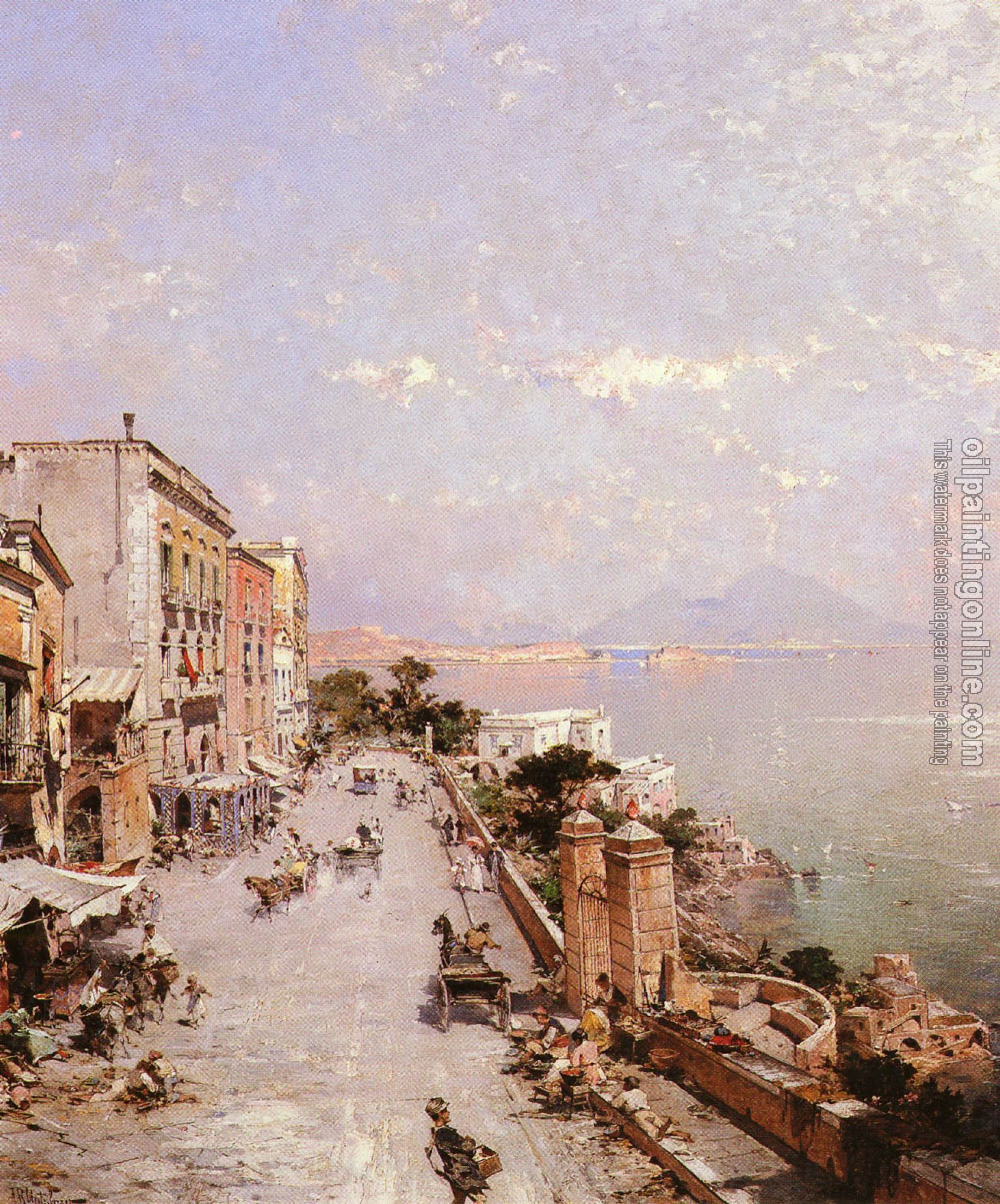 Unterberger, Franz Richard - A View of Posilippo Naples
